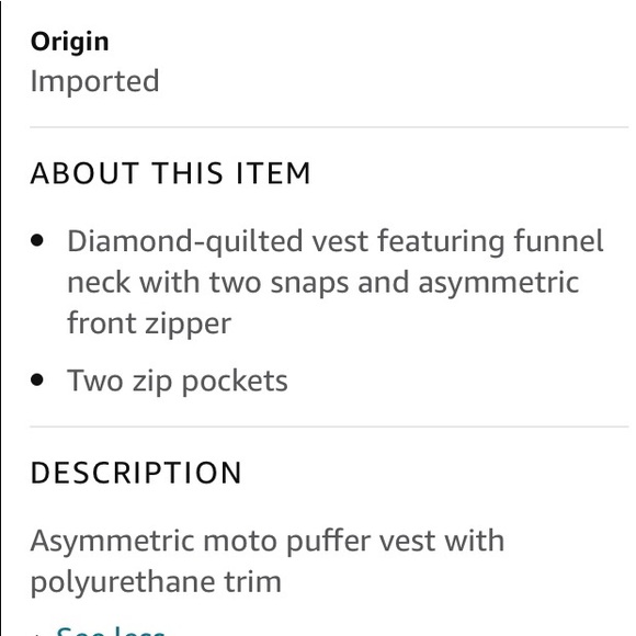 Andrew Marc Marc NY Moto quilted vest, black, L - Picture 8 of 8